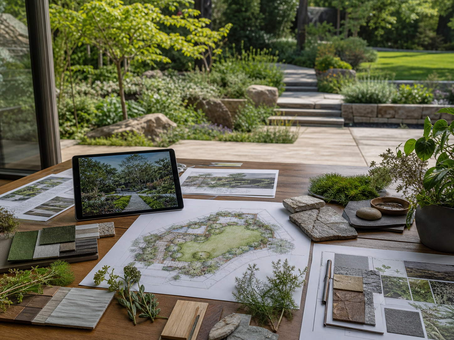 Landscape design consultation with planting and material planning