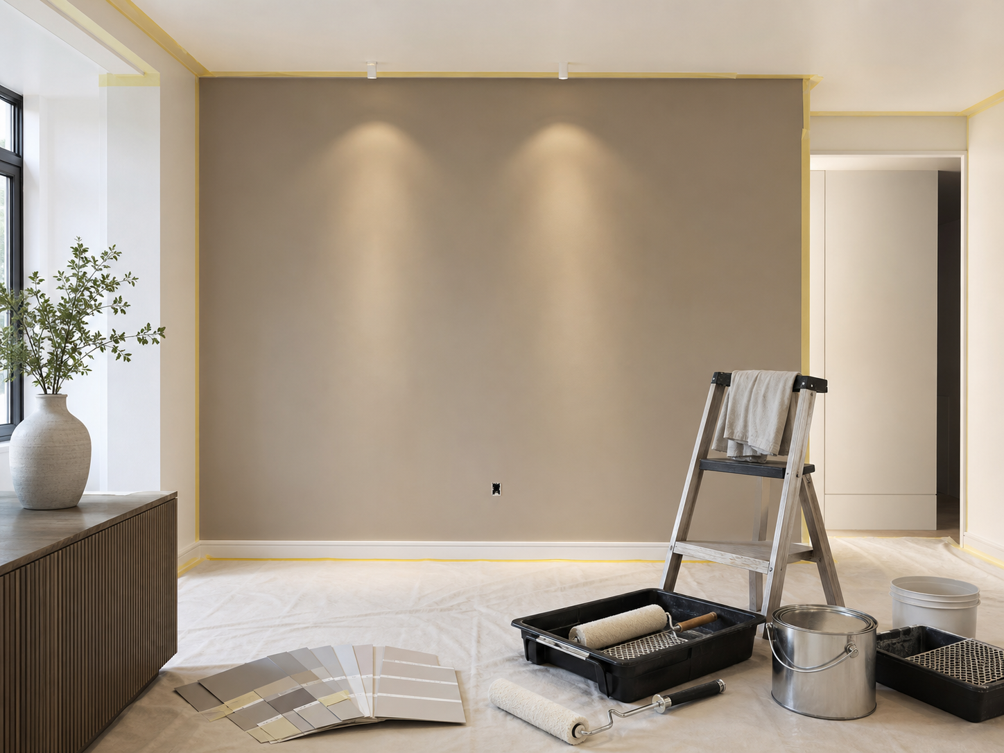 Professional interior painting preparation and finish