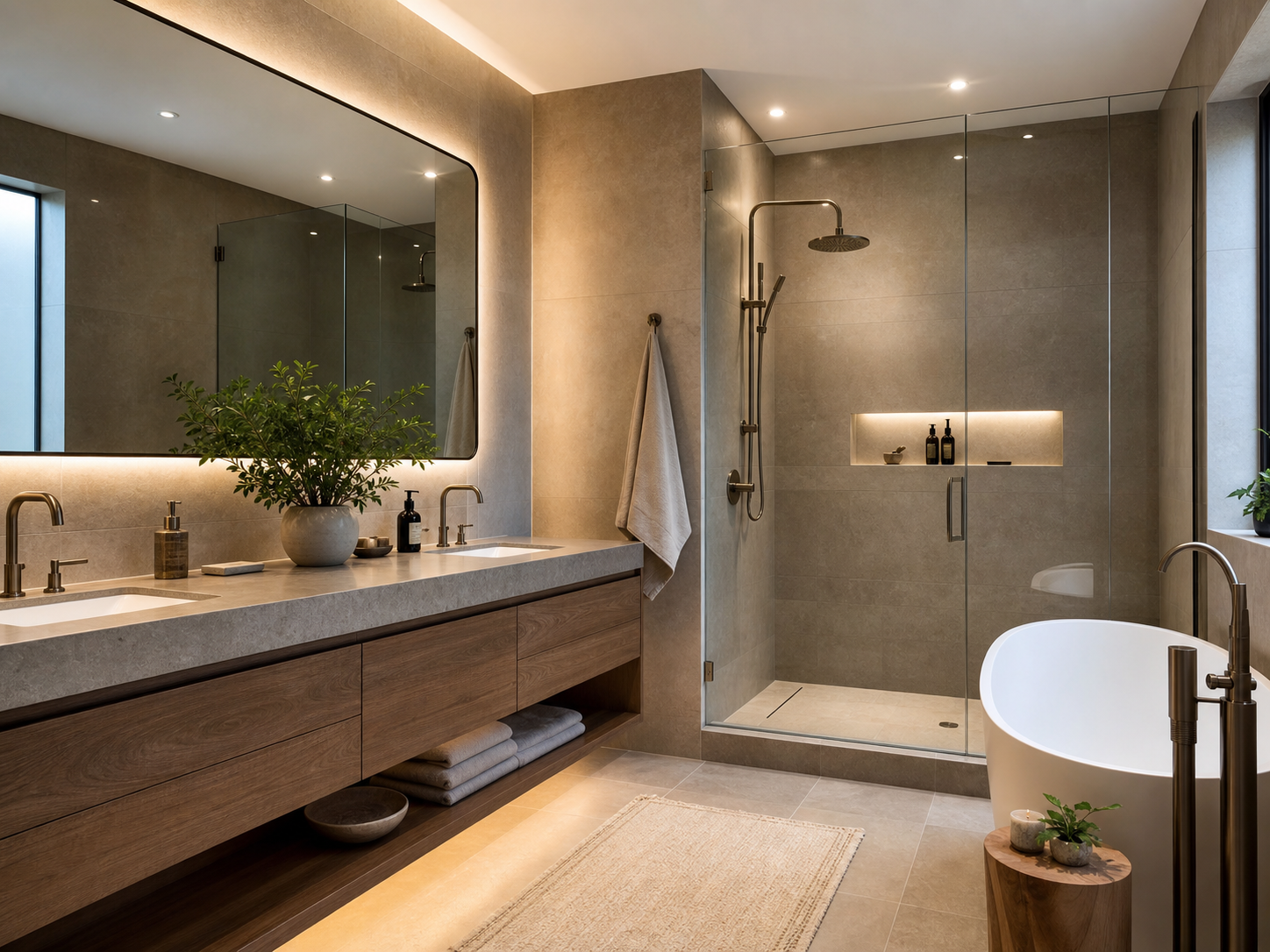 Premium spa-inspired residential bathroom design